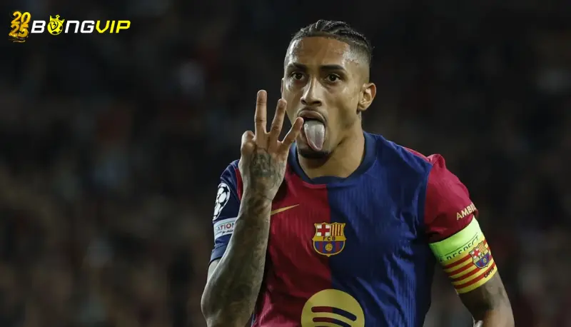 Bước tiến đáng kinh ngạc của Raphinha cầm chắc giải Vua phá lưới Champions League